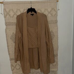 Current Air Tan Knit Sweater Set